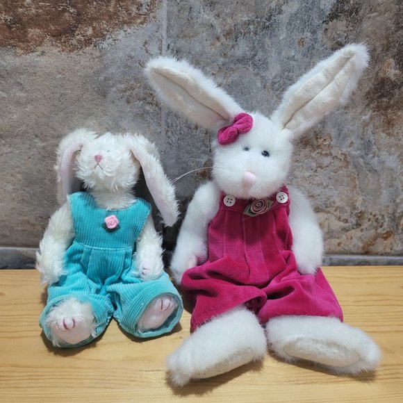 VTG Boyd & TY Ivy Bunny Rabbit Plush Stuffed Animal Easter Decor Set of 2 - Picture 12 of 14
